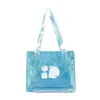 Bolsa de Mão Colorida de PVC Celebridade da Internet Estilo Fita Personalizado Bolsa de Presente Companheira para Aula de Treinamento de Estudantes Sacola de Compras de Presente Personalizada
