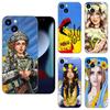 Para iPhone15 novo comércio exterior capa de telefone menina bandeira da Ucrânia