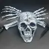 Accesorios de Casa Embrujada Transfronterizos Halloween Par de Calaveras Blancas Mano a Mano Decoración de Truco para Casa Embrujada Adornos para Habitación Secreta