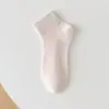Calcetines Largos de Algodón para Mujer de una Sola Pieza sin Costuras, Calcetines Cortos de Malla Fina para Primavera y Verano, Buena Calidad y Cómodos