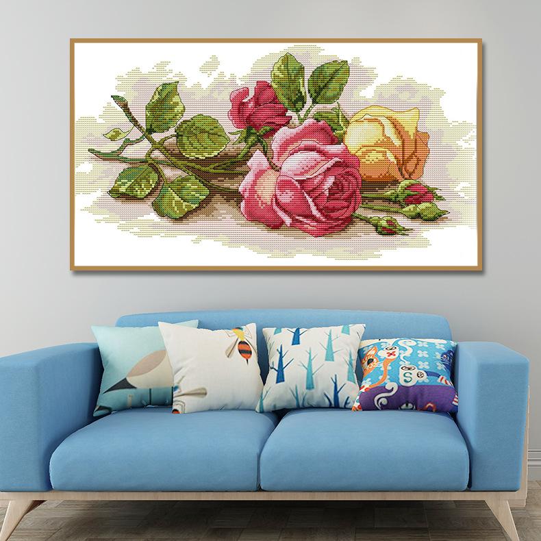 H091 水彩玫瑰 198×107-4