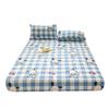 Novo e antigo conjunto de cama de algodão cru com chapéu de pano grosso, tapete estampado, três peças, colchão macio para dormitório, conjunto de proteção para colchão, atacado