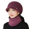 Chapéu de Inverno para Mulheres, Mães, Senhoras de Meia-Idade e Idosas, Chapéu de Lã Estiloso e Quente com Fleece, Chapéu de Tricô à Prova de Vento