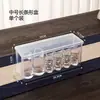 Caixa de Armazenamento para Taças de Vinho Baijiu à Prova de Poeira Decantador Transparente Conjunto de Chá Xícara de Chá Copo de Água Caixa de Armazenamento Suporte para Garrafa de Vinho