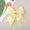 Horquilla Infantil de Satén Color Marrón Leche Transfronteriza Accesorios para el Cabello Pinza de Lazo de Niña Estilo Pastoral Pinza de Pato de Satén para Niña