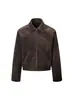 Chaqueta de vuelo corta retro para hombre para primavera y otoño, corte holgado, con cuello alto y cremallera, estilo Hong Kong, prenda exterior ligera de lujo, moderna