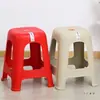 Banqueta de plástico para uso doméstico, empilhável, espessa, moderna, simples, elegante, adequada para mesas de jantar, confortável para sentar por longos períodos