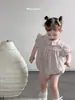 Jennybebe2027 Nuevo Estilo de Verano Mameluco Lindo de Manga Corta para Bebés Niñas con Estampado Floral Pastoral