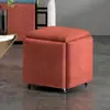 Taburete Combinado de Cubo de Rubik para Uso Doméstico, Sofá Pequeño Bajo Apilable, Mesa de Centro Moderna para Sala de Estar, Banco Multifuncional con Almacenamiento
