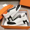 Zapatos casuales de moda H-brand europeos y americanos 26 de cuero genuino para hombres y mujeres, zapatillas blancas versátiles, zapatillas deportivas de malla para correr tipo panda