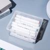 Caja de Almacenamiento Transparente de Gran Capacidad con Doble Hebilla y Tapa Abatible, Cubierta para Tarjetas Pequeñas, Álbum para Tarjetas, Caja Organizadora, Marcador, Caja a Prueba de Polvo
