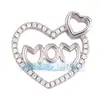M18 L26 K07 Accesorios para joyería DIY colgante de cobre puro colgante pequeño luna triángulo corazón de melocotón redondo marca