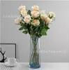 Flor Artificial Rosa Flor Artificial Flor Artificial Única 51cm Arranjo de Flores Rosa para Sala de Estar Decoração de Casamento