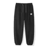 Calça Esportiva Waffles Masculina Primavera e Outono Estilo Hong Kong Solta Confortável Respirável Entrepernas Calça Casual