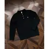 Suéter con solapa de bordado blanco de alta gama estilo Retro Americano Old Money para hombre, moda de punto de ochos, punto suelto, polo