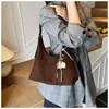 Bolso de Hojaldre Vintage Escarchado Nuevo de Otoño 2026 para Mujer de Uso Diario Súper Popular Moda Tendencia Bolso de Hombro Único