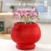 Vaso de Cerâmica Minimalista Nórdico, Design Grande de Luxo com Prato, Criativo e Único para Uso Doméstico, Adequado para Plantas Verdes e Orquídeas
