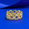 Mu Jing Joyería Nuevo Anillo de Dedo de Plata S925 Caperucita Roja Flor de Cuatro Hojas Explosiva Perforación de Punto Moda Lujo Ligero
