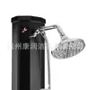 Columna de Ducha Solar Negra Cepillada de 35L con Rociador Manual Columna de Ducha con Calentamiento Solar