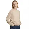 Amazon comercio exterior transfronterizo marca de moda máxima genuina dopamina color sólido cuello redondo suéter holgado para mujer