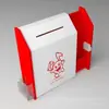 Caja de Lotería Roja Acrílica Entregada en 7 Días|Pedido Mínimo de 10 Piezas|Caja Roja Personalizada con Tapa de Cierre para Bodas/Salas de Transmisión en Vivo