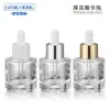 Botella para Esencia y Loción Redonda Gruesa Transparente para Aceites Esenciales Botella con Gotero para Líquido Original Spot 15ml 30ml 50ml