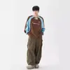 Moletom Raglan Retro Americano Gola Redonda para Homens e Mulheres Primavera e Outono Marca da Moda Oversize Solto Estilo Preguiçoso Jaqueta para Casal