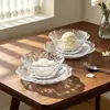 Nuevo cuenco tipo nido de pájaro de estilo chino con forma irregular de pétalo, cuenco para postre, cuenco para yogur y fruta, cuenco para agua dulce y sopa de hongo blanco, vajilla de uso personal