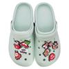 Hebilla de zapato con diseño de flor de Papá Noel para Navidad, de PVC, suave, sin pegamento, decorativa, desmontable, disponible para bricolaje.