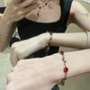 Conjunto de Joias Florais Vintage Francês Romântico Pulseira de Rosa Nicho Versátil Colar de Alta Qualidade Conjunto de 3 Peças