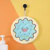 Paño de cocina colgante con dibujos animados de estilo coreano, de secado rápido, de tres capas, de coral grueso y polar.