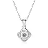 Collar de Plata de Ley S925 de Cuatro Hojas para Mujer, Estilo Lujo Ligero, Cadena para Clavícula de Gama Alta Nicho, Diseño de Moda y Sencillo, Cadena de Cuello Popular en Línea