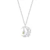 Colar Lua Flutuante feminino liga de metal Diamante incrustado esmalte colorido que muda de cor moda simples versátil corrente de clavícula de lua não desbota