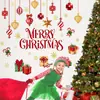 Nuevo Pegatina de Pared Navideña Transfronteriza Bolas de Colores Navideños Bastones de Caramelo Copos de Nieve Autoadhesiva Sala de Estar Vidrio Decoración Festiva Pegatina de Pared