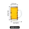 Copo Grande de Cerveja Comercial e Doméstico Novo Copo Grande de Chope Copo de Água Bar Grande Capacidade Vidro Espesso com Alça