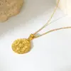 Colar Pingente Exclusivo de Aço Inoxidável Transfronteiriço Moda Europeia e Americana Feminino Corrente de Suéter 18K Joias Versáteis da Moda Atacado