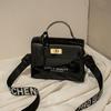 2021 Nova Bolsa Kelly de Couro Brilhante da Moda Bolsa de Ombro Estampada Fácil de Usar Bolsa Transversal Feminina Bolsa Feminina de Comércio Exterior