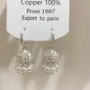 Brincos de Sino, Brincos Personalizados Estilo Palácio, Pérolas com Franjas, Brincos Pequenos Estilo Perfumado, Agulhas de Prata Retrô, Brincos Galvanizados de Indústria Pesada