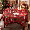 Toalha de Mesa Redonda Estilo Natalino Impermeável e à Prova de Óleo Tecido Decorativo Xadrez para Mesa de Escritório Toalha de Mesa Redonda com Tema de Ação de Graças