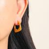 Pendientes de acero de titanio en forma de U con diseño de nicho elegante de estilo retro de Hong Kong, joyería de moda para mujer de acero inoxidable chapada en oro