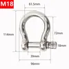 Grillete en D de Acero Inoxidable 304 Grillete en Forma de Arco Hebilla de Elevación Marina Anillo de Conexión para Cable de Acero M4-M38