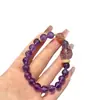 Fênix Roxa NoveUruguai Ametista Cristal de Morango Fluorita Roxa Transparente Raposa de Nove Caudas Pulseira de Luxo Leve Estilo de Luxo Leve