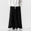 Otoño e invierno 2023 Nuevo talla grande estilo chino retro pana pantalones de pierna ancha para hombre pantalones rectos irregulares nuevo estilo chino