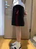 Pantalones Cortos Deportivos de Secado Rápido Estilo Retro Americano para Hombres y Mujeres, Verano Delgados de Tres Rayas Casuales Versátiles Transpirables de Corte Holgado de Cinco Puntos