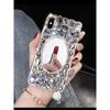 Adecuado para Apple 15promax Shell completo diamante iphone14 vidrio rhinestone 13/11 espejo de maquillaje 12plus lujo