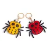 Chaveiro Criativo de Aranha para Carro Porta-Cartão de Acesso de Couro Fofo Chaveiro Pequeno Presente de Halloween Pingente de Mochila Presente