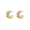 Pendientes geométricos de circonita hueca en forma de C, con diseño transfronterizo europeo y americano, de plata S925, ligeros, de lujo, de alta calidad, joyería al por mayor para mujer.