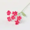 Ramo de flores de nomeolvides de cuatro lanas tejidas a mano lindo transfronterizo, ramo para el Día de la Madre, temporada de graduación con pequeños regalos