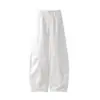Wk163 Estilo Americano High Street Moda de Rua Unissex Design Desconstruído de Alta Qualidade Calças Cargo Masculinas de Caimento Solto e Gancho Baixo