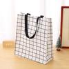 Bolsa de Tote de Algodón y Lino, Bolsa de Almacenamiento de Lona para Compras Portátil, Bolsa para Lonchera Bento, Versión Modificada